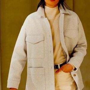 Women’s Shirt Jacket in Oyster Pearl - Worn once